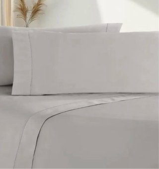 Juego Sábanas Bambú Gris Claro Cama 160cm