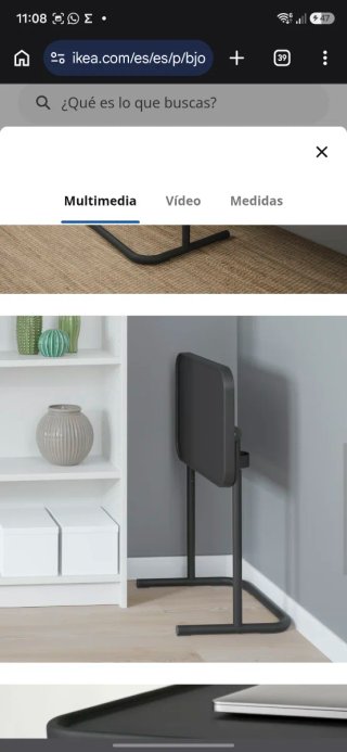 Mesa auxiliar portátil IKEA BJÖRKÅSEN Antracita