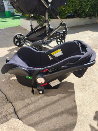 Carrito de paseo bebé negro 3 en 1