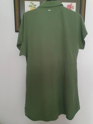 Vestido verde camisero talla XL