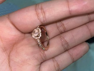 Anillo Pandora Corazón Rosa Talla 52.