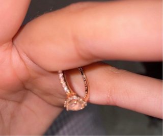 Anillo Pandora Corazón Rosa Talla 52.