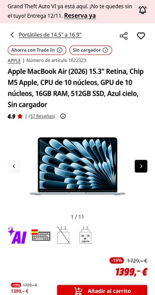 MacBook Air Gris Espacial