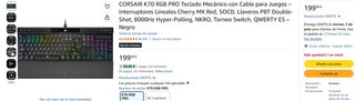Teclado Corsair K70 RGB PRO