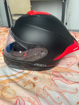 Casco Moto NZI WAKE Negro y Rojo
