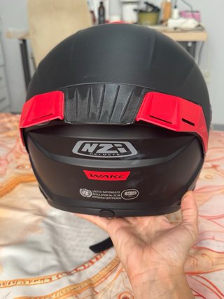 Casco Moto NZI WAKE Negro y Rojo