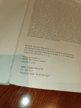 Libro Física y Química 2° ESO Santillana