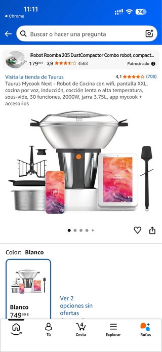 Robot Cocina Taurus Mycook Next
