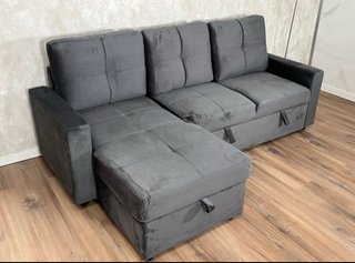 Oferta! Sofá Cama Gris 215cm + Envio