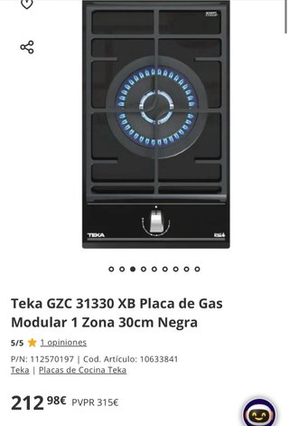 Placa de gas Teka