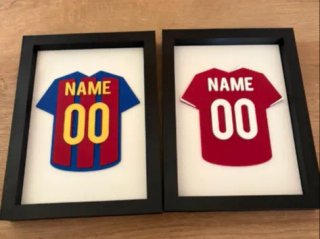 Camiseta Fútbol 3D Personalizada con Marco