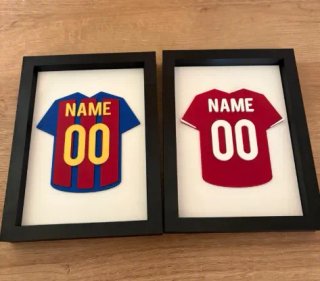 Camiseta Fútbol 3D Personalizada con Marco
