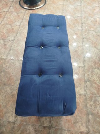 Sofá cama azul de tela