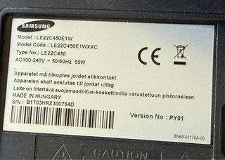 TV Samsung 22' pantalla plana
