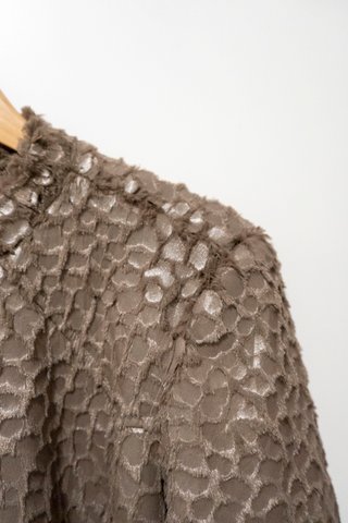 Chaqueta marrón texturizada - Talla XL