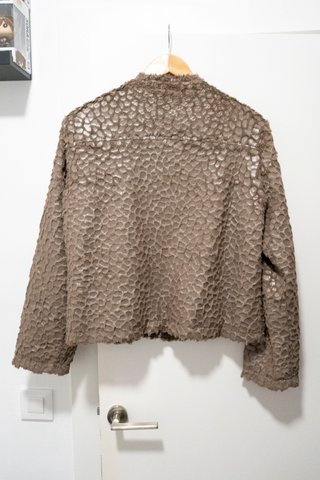 Chaqueta marrón texturizada - Talla XL