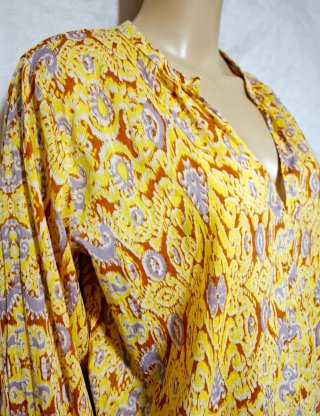 Camicia Zara fantasia gialla e marrone