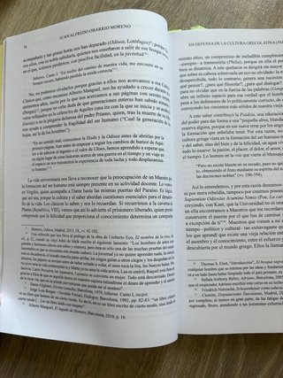 libro en defensa de la cultura grecolatina