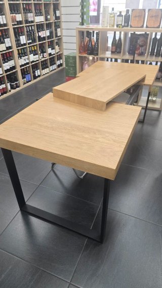 Mesa extensible madera y metal