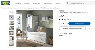 Diván IKEA HEMNES 80x200 con 3 cajones