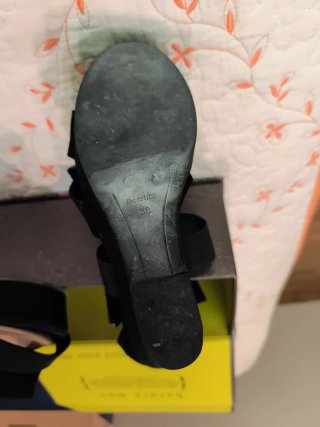 Sandalias de cuña negras talla 38
