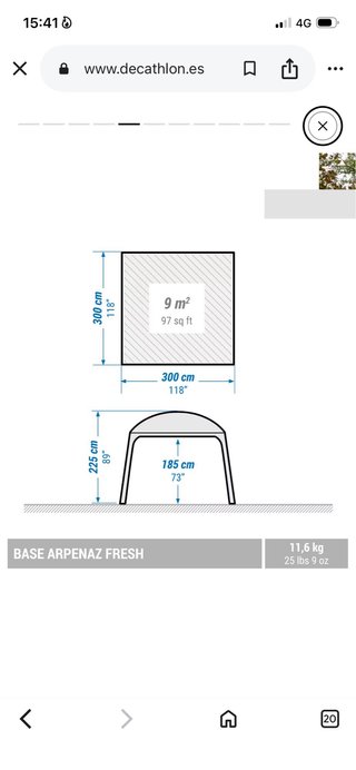 Carpa Arpenaz Base L Fresh Quechua
