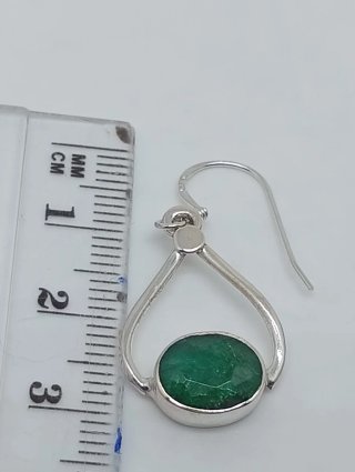 Pendientes Plata 925 y Esmeralda