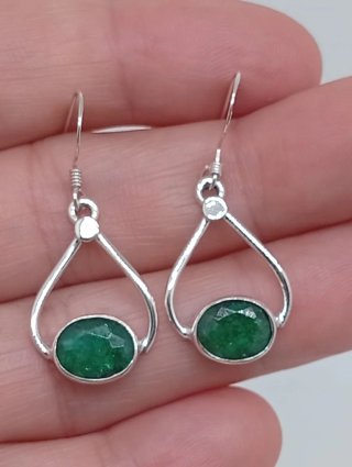 Pendientes Plata 925 y Esmeralda