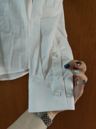 Camicia bianca maniche lunghe donna tg. S Made in