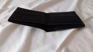 Cartera de piel Bosanova Negra Hombre