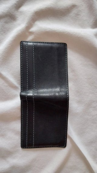Cartera de piel Bosanova Negra Hombre