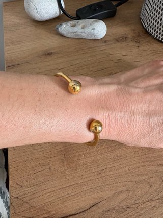 Bracciale dorato vintage con sfere