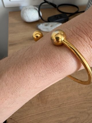 Bracciale dorato vintage con sfere