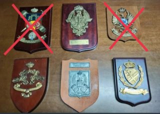 Lote de 4 metopas decorativas