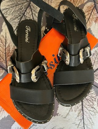 Sandali Fersini Neri Made in Italy Tg 40