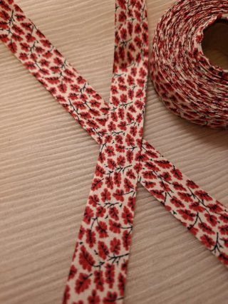 Bies rojo estampado