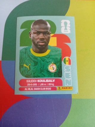 Cromo Kalidou Koulibaly Mundial 2026 Panini