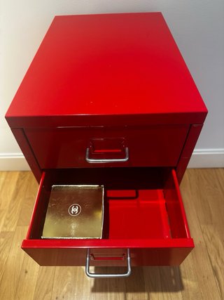 Archivador metálico rojo 6 cajones