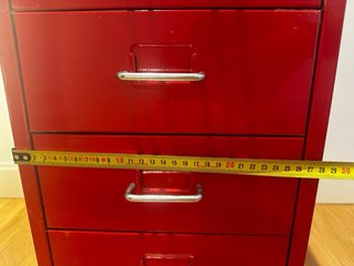 Archivador metálico rojo 6 cajones