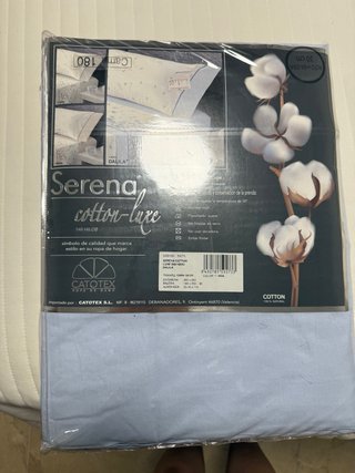 Juego Sábanas Cama 180cm Algodón Azul