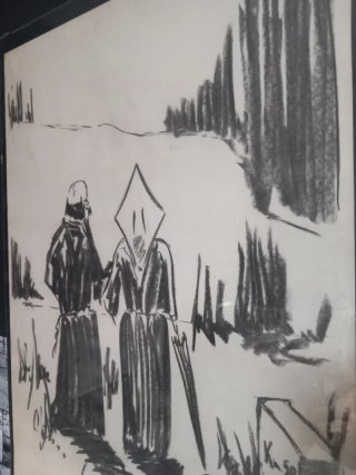 Quadro a carboncino