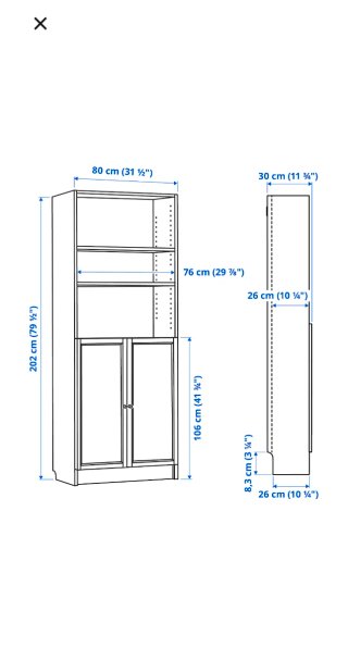 Librería Blanca Billy Ikea con Puertas