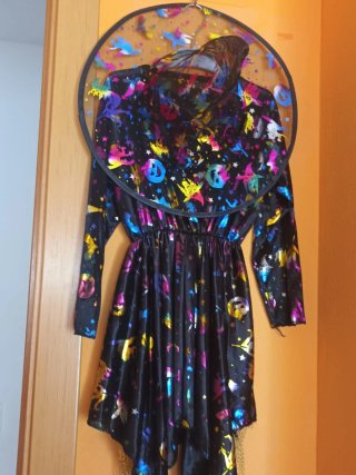 Disfraz Bruja Talla 4-5 con Sombrero