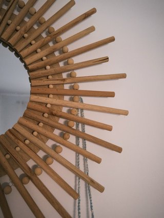 Espejo Sol Decorativo Madera