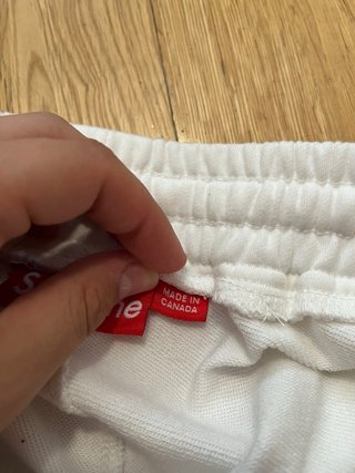 Supreme Small Box Sweatshort Blanco Talla XL