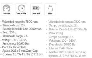 Máquina Corte JRL 3000C E-F Roja Fade Blade