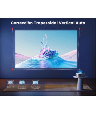 Proyector Full HD 4K con soporte
