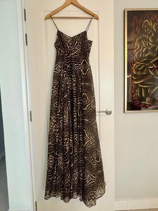 Abito da festa con stampa animalier