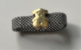 Anillo Tous Oso acero y oro