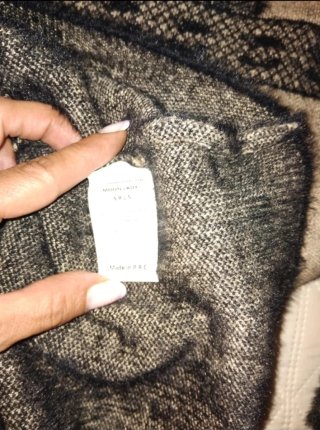 Vestito invernale donna beige e nero